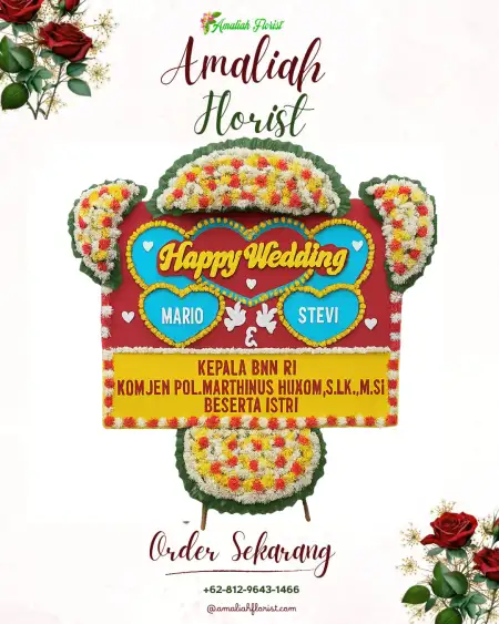 Papan Bunga Pernikahan Bujung Buring Baru